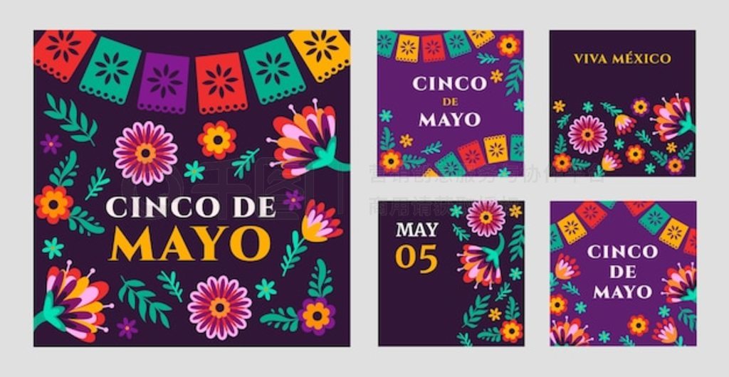 Flat cinco de mayo instagram Ӽ