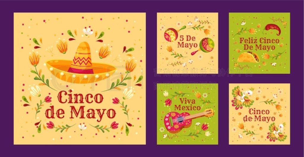 Flat cinco de mayo instagram Ӽ