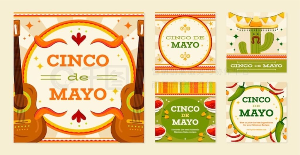 Flat cinco de mayo instagram Ӽ