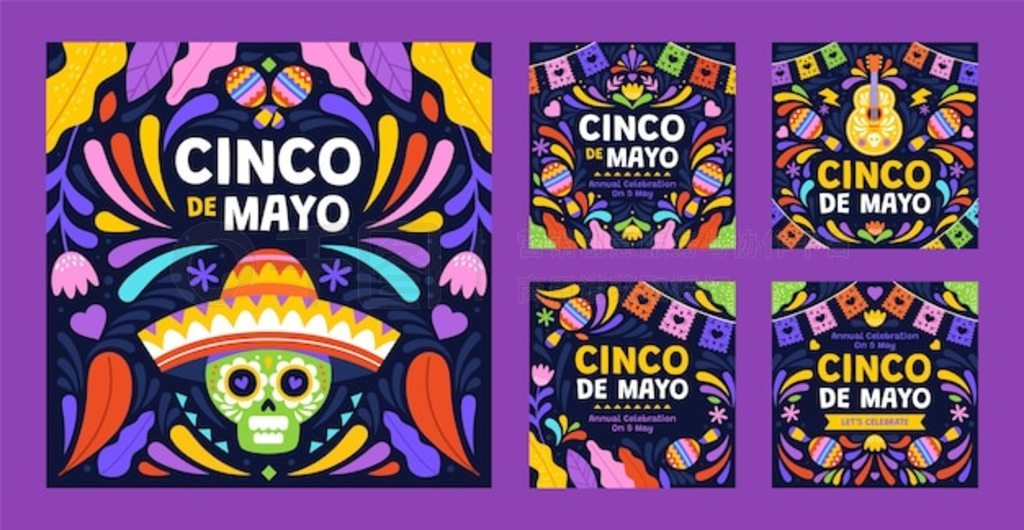 Flat cinco de mayo instagram Ӽ