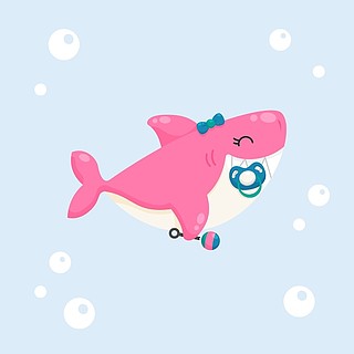 粉色鲨鱼表情包图片