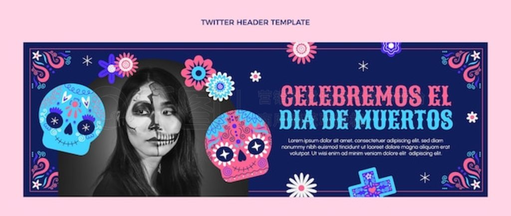 Flat dia de muertos ر