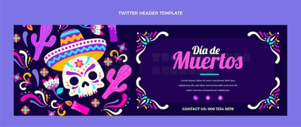 Flat dia de muertos ر