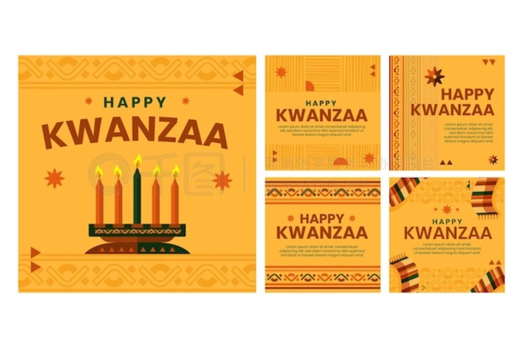 Flat kwanzaa instagram Ӽ