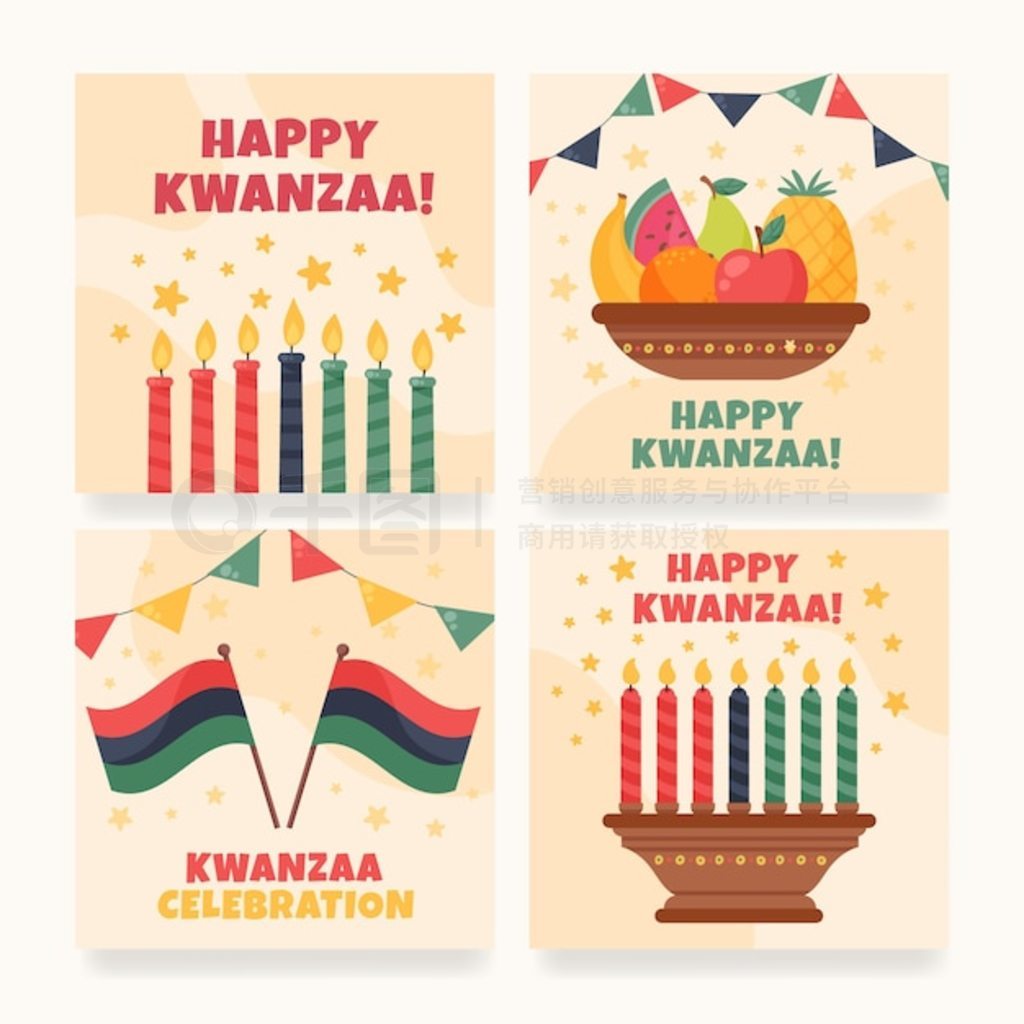 Flat kwanzaa instagram Ӽ