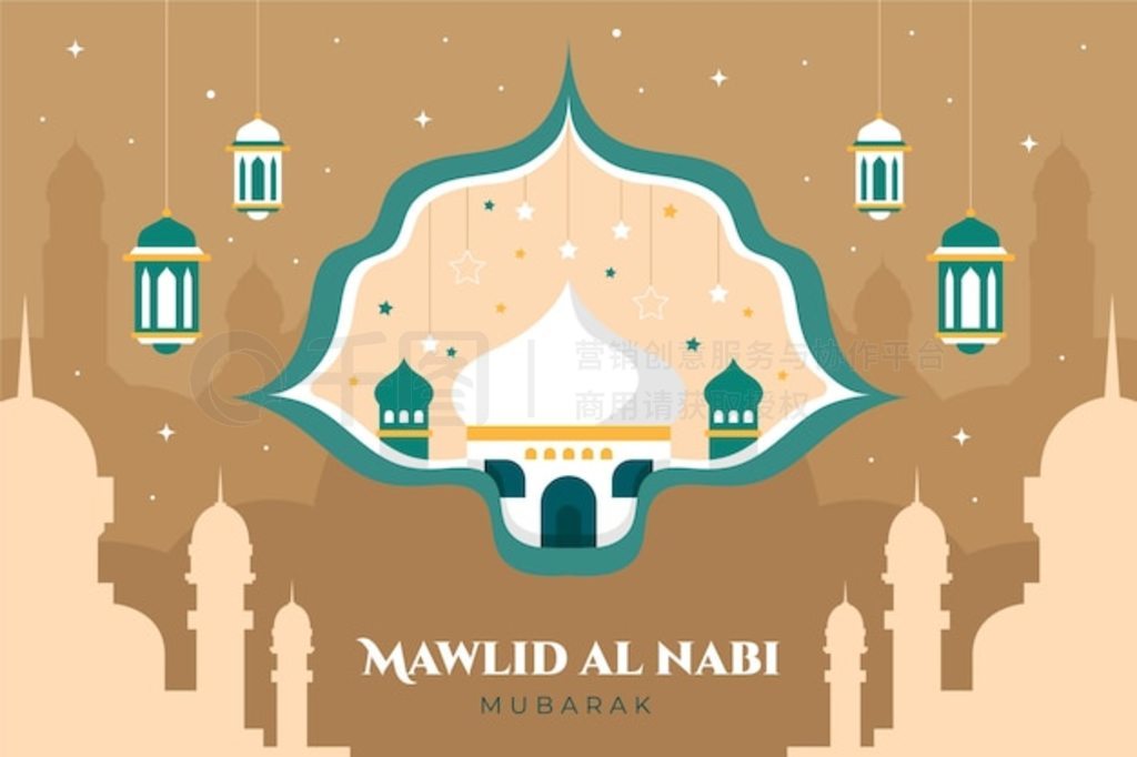 nabi背景_平的 mawlid al nabi 背景_模板免费下载_ai格式_626像素_编号45637689-千图网