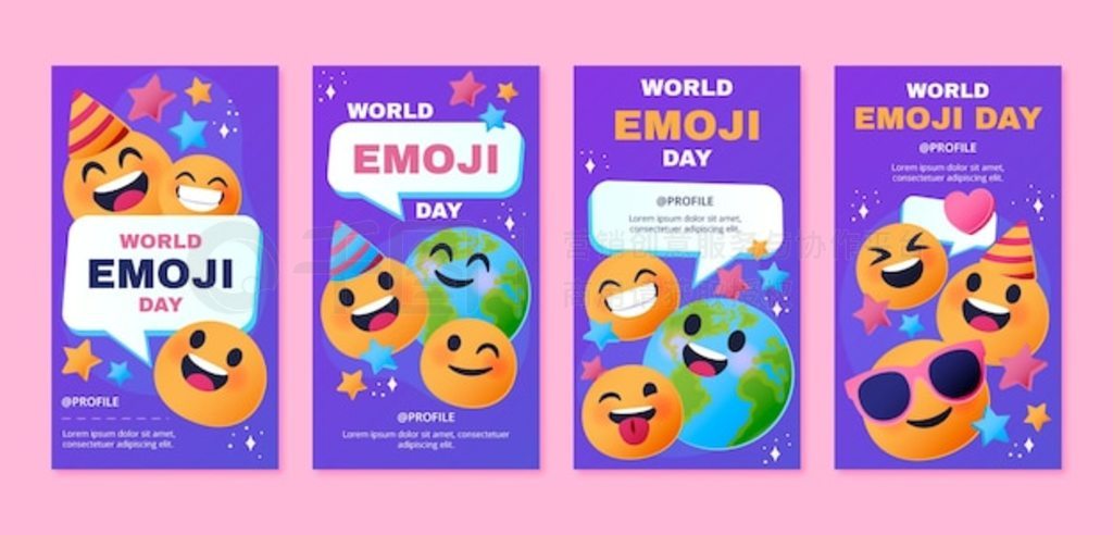 Gradient world emoji day instagram¼