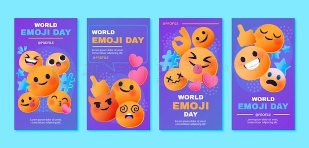 Gradient world emoji day instagram¼