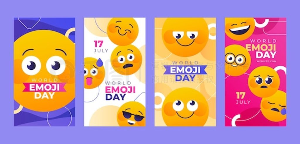 Gradient world emoji day instagram¼