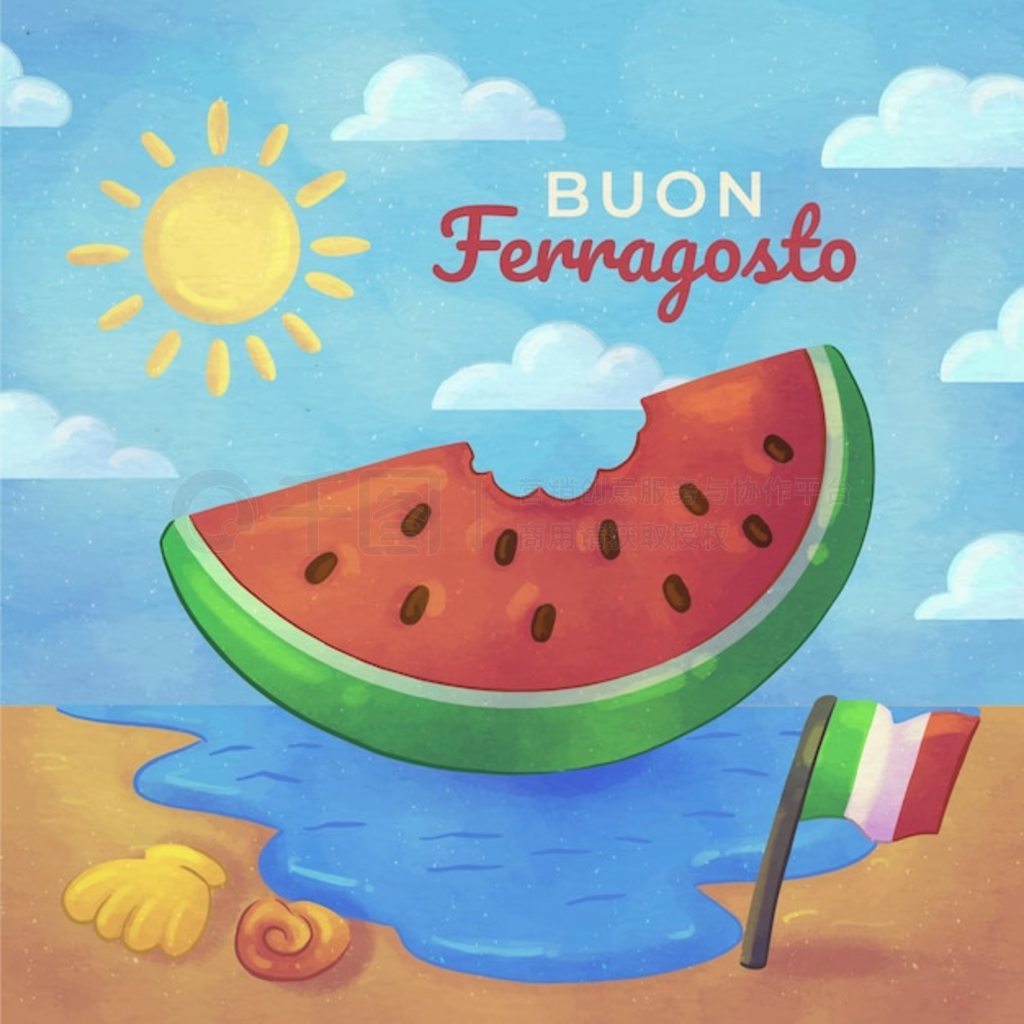 ֻˮ buon ferragosto ͼAI˹ˮʻ