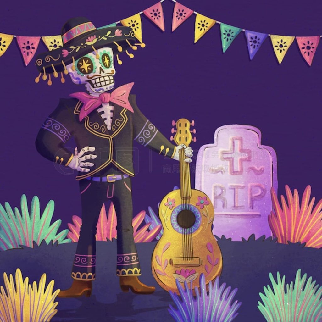 ˮ dia de muertos illustrationnˮʻ