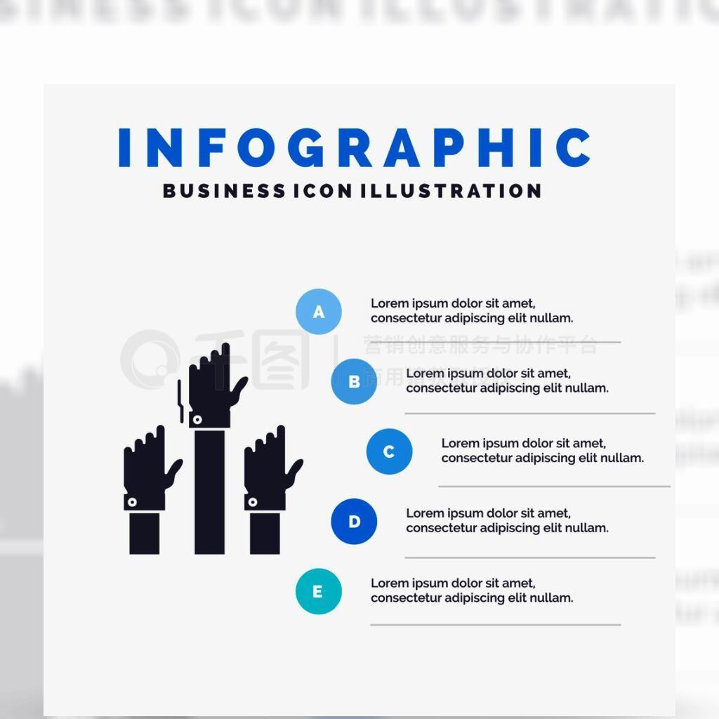 ԸҵԱվʾĸͼͼģɫinfographicʽȾý֤GlyphɫȾýEPS10ժҪģ屳