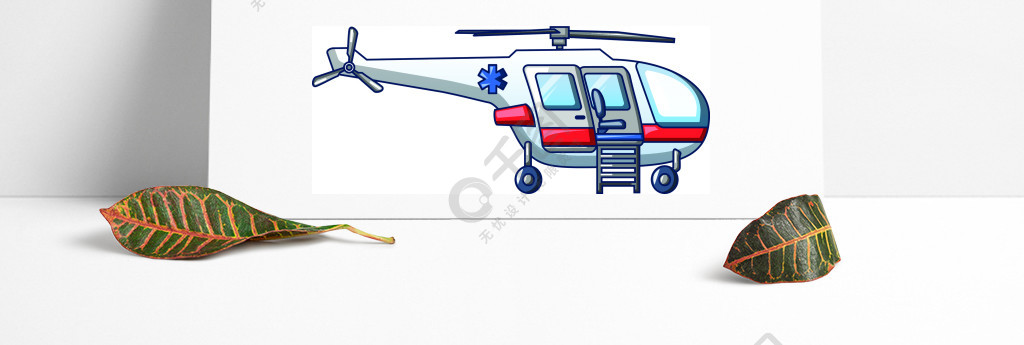 機在白色背景網絡設計的傳染媒介象動畫片救護車直升機圖標卡通風格