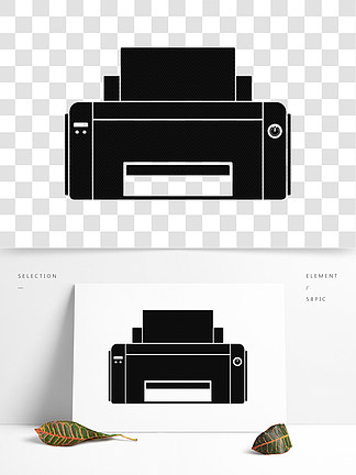 黑色墨水打印机图标在白色背景网络设计的贷<i>方</i>打印机矢量图标的简单图解黑色墨水打印机图标，简单的样式