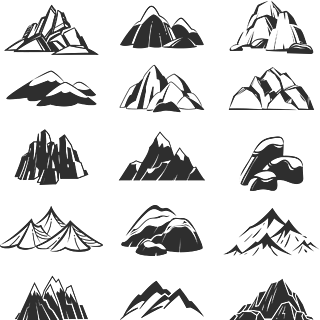 两座山峰的衣服标志图片