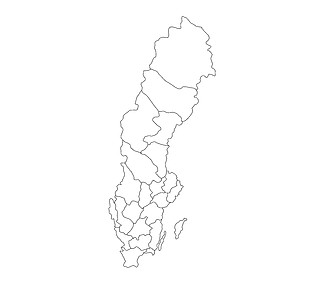 瑞典地图轮廓图片