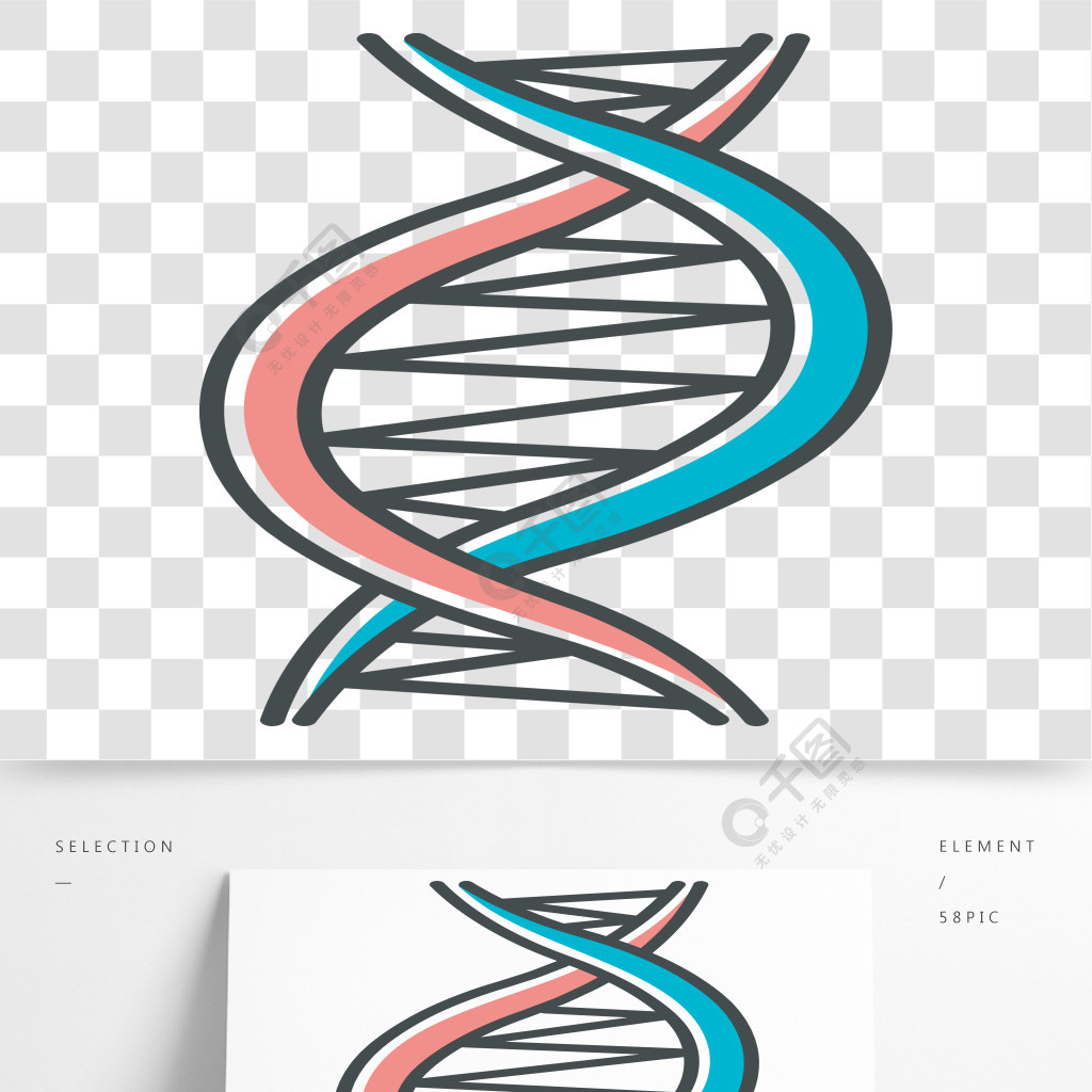 左撇子的dna螺旋顏色圖標zdna脫氧核糖核酸核酸結構螺旋線染色體分子