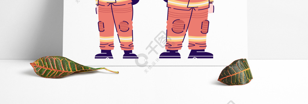 covid19大流行病单位的消防队员隔绝了传染媒介例证手术口罩的2D漫画人物紧急服务工作者与在白色背景的概述冠状病毒防护