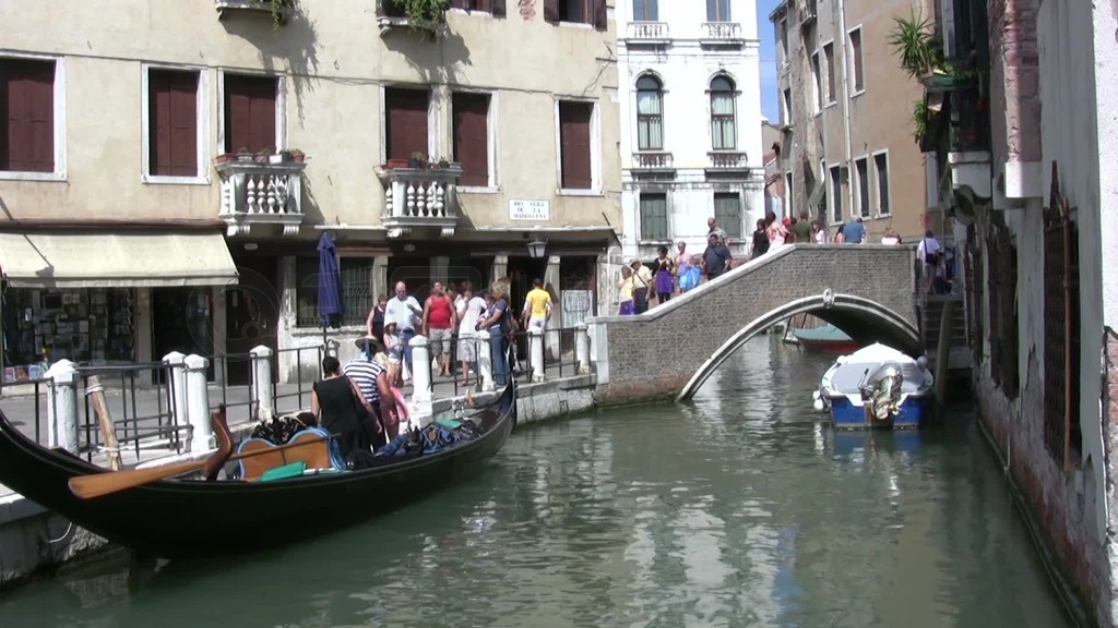 Blick in Venedig mit BootsverkehrеKanSle