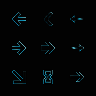 箭頭,方向,指針,箭頭,左,右,上,下,鼠標,播放,倒帶,單詞,圖標,矢量