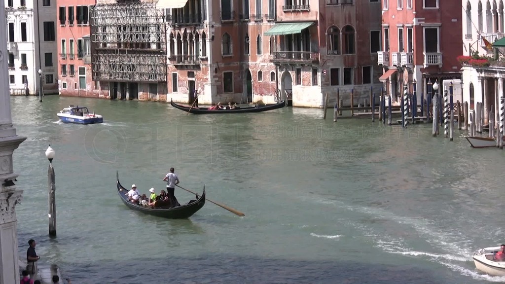 Blick in Venedig mit BootsverkehrеKanSle