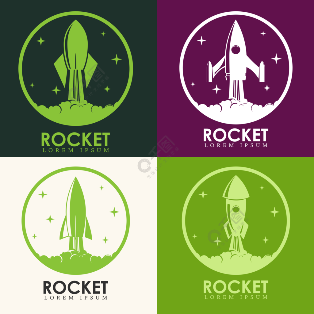 火箭发射的标志标志,标签,标志,标志,商标的设计元素向量例证