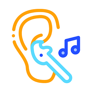 耳机音乐图标矢量大纲耳机音乐标志孤立的轮廓符号图耳机音乐图标矢量