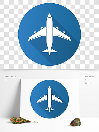 平面平面设计长长的阴影图标飞机航班<i>到</i>达矢量轮廓符号平面平面设计长长的阴影图标