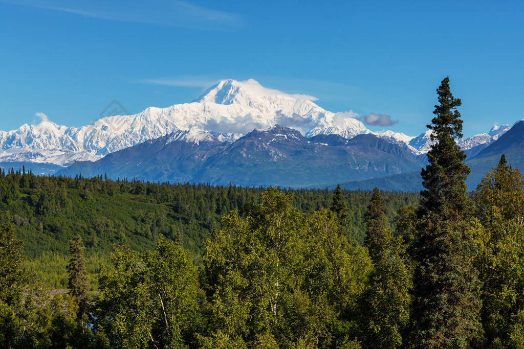 美国阿拉斯加的denali(mckinley)峰自然风景免费下载_jpg格式_5616