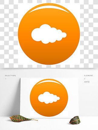 云与辐<i>射</i>图标云彩的简单的例证与后果传染媒介象的任何设计桔子的云与辐<i>射</i>图标矢量橙色