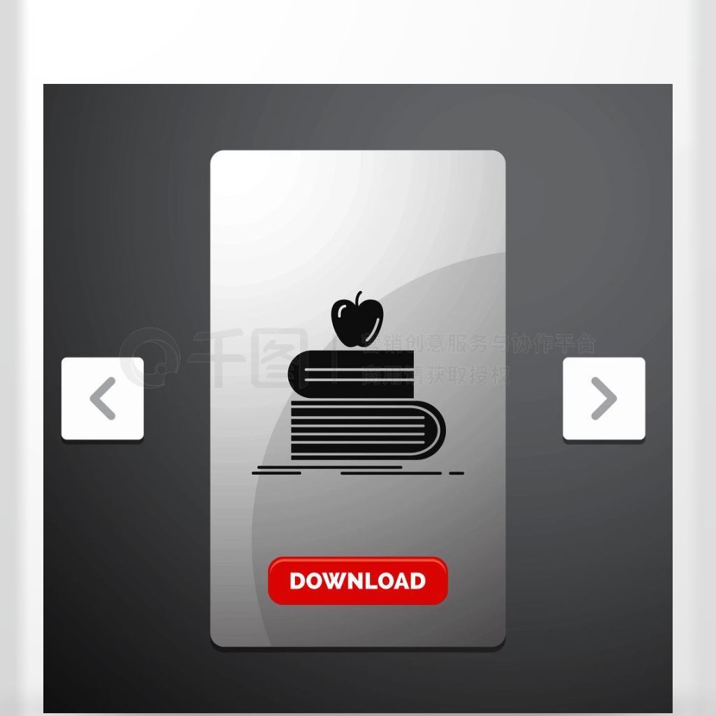 صѧУѧУѧ鼮Carousal Pagination Slider DesignRed Download ButtonеApple GlyphͼʸEPS10ģ屳