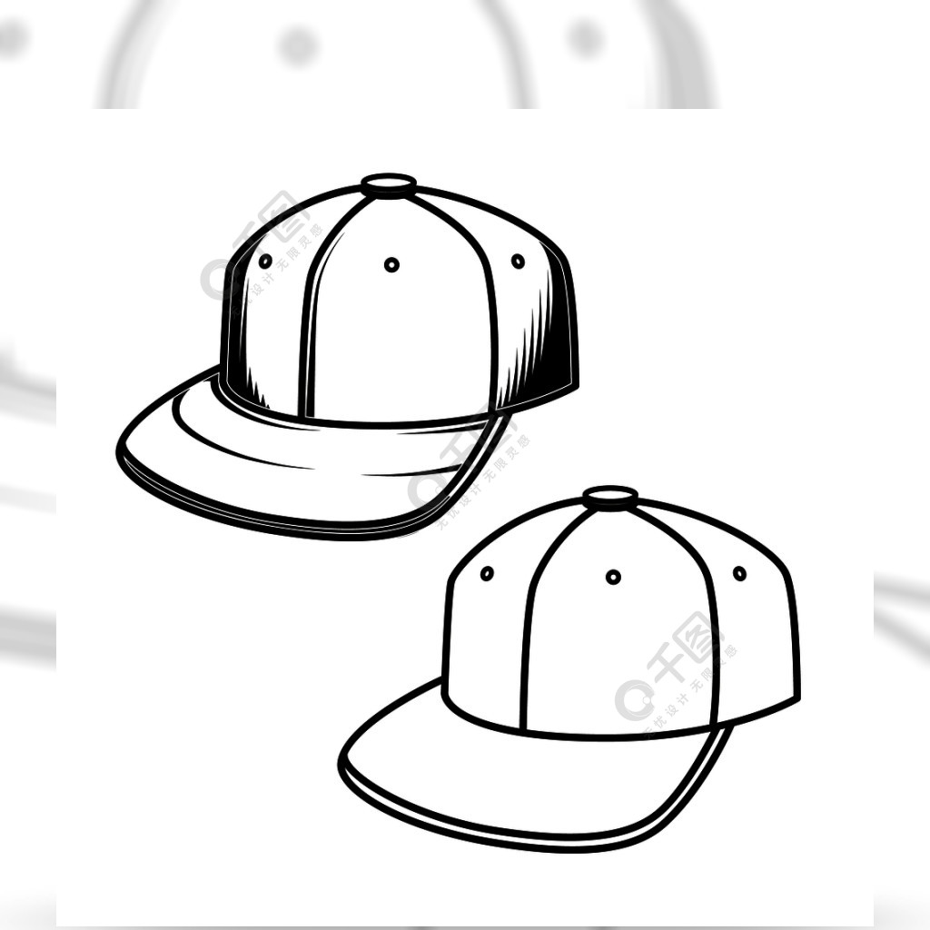 在白色背景的棒球帽标志,标志,徽章的设计元素向量例证
