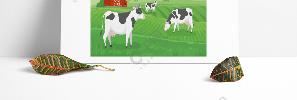 牛奶场奶牛场景观，牧场上的奶牛和乡村奶牛天然挤奶农村农业领域或乳牛农场草甸与母牛农村矢量图牛奶场奶牛场景观，牧场上的奶牛和乡村奶牛矢量图