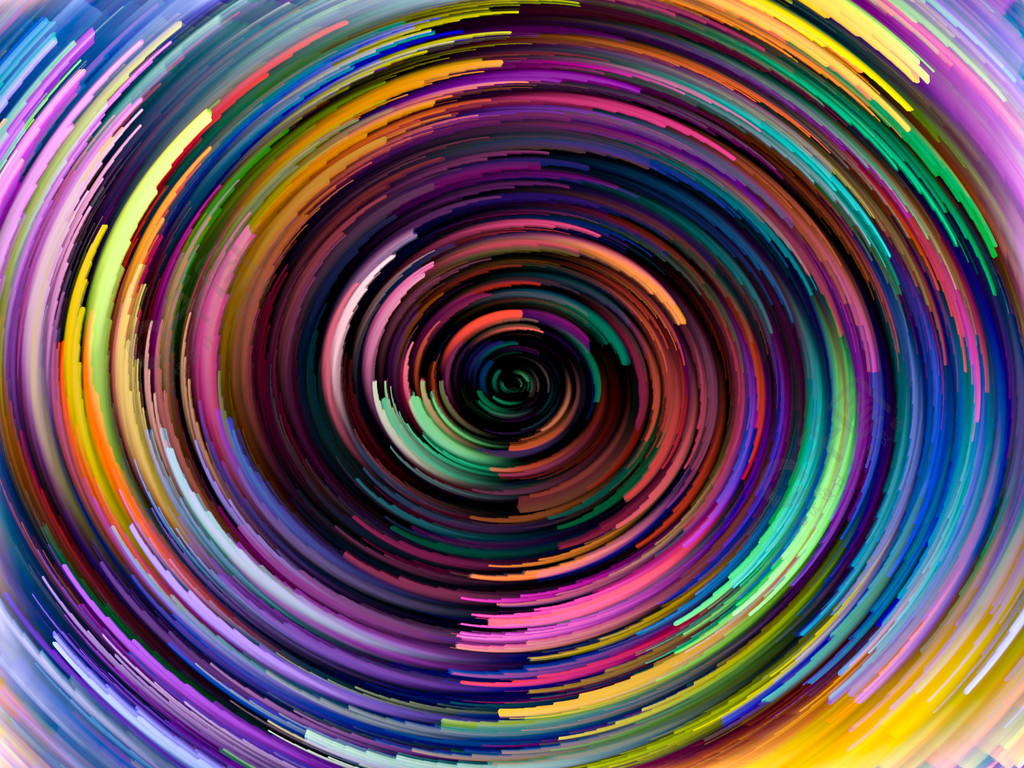 彩色旋转系列关于颜色和运动的彩虹旋流背景