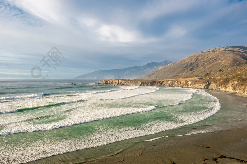 美國太平洋海岸風景,沙錢海灘,大瑟爾,加利福尼亞1年前發佈