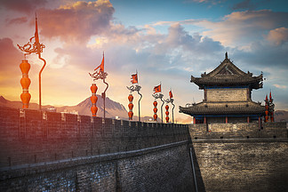 西安城墙中国建筑最大的纪<i>念</i>碑西安城墙