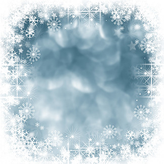 蓝色闪亮的星星和<i>雪</i><i>花</i>圣诞节背景