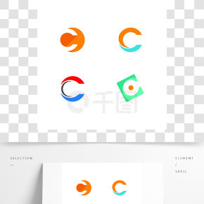c字母字母字體徽標矢量設計