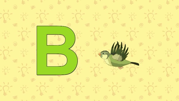 動畫 i>英 /i> i>文 /i>動物園字母字母 i>b /i>和詞鳥2d手工動畫