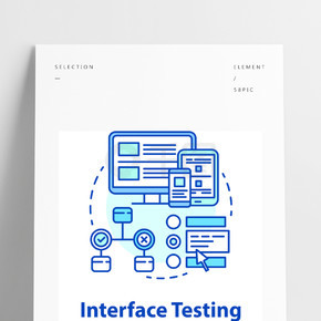 界面測試概念圖標用戶體驗,用戶界面檢查想法細線插圖軟件開發階段