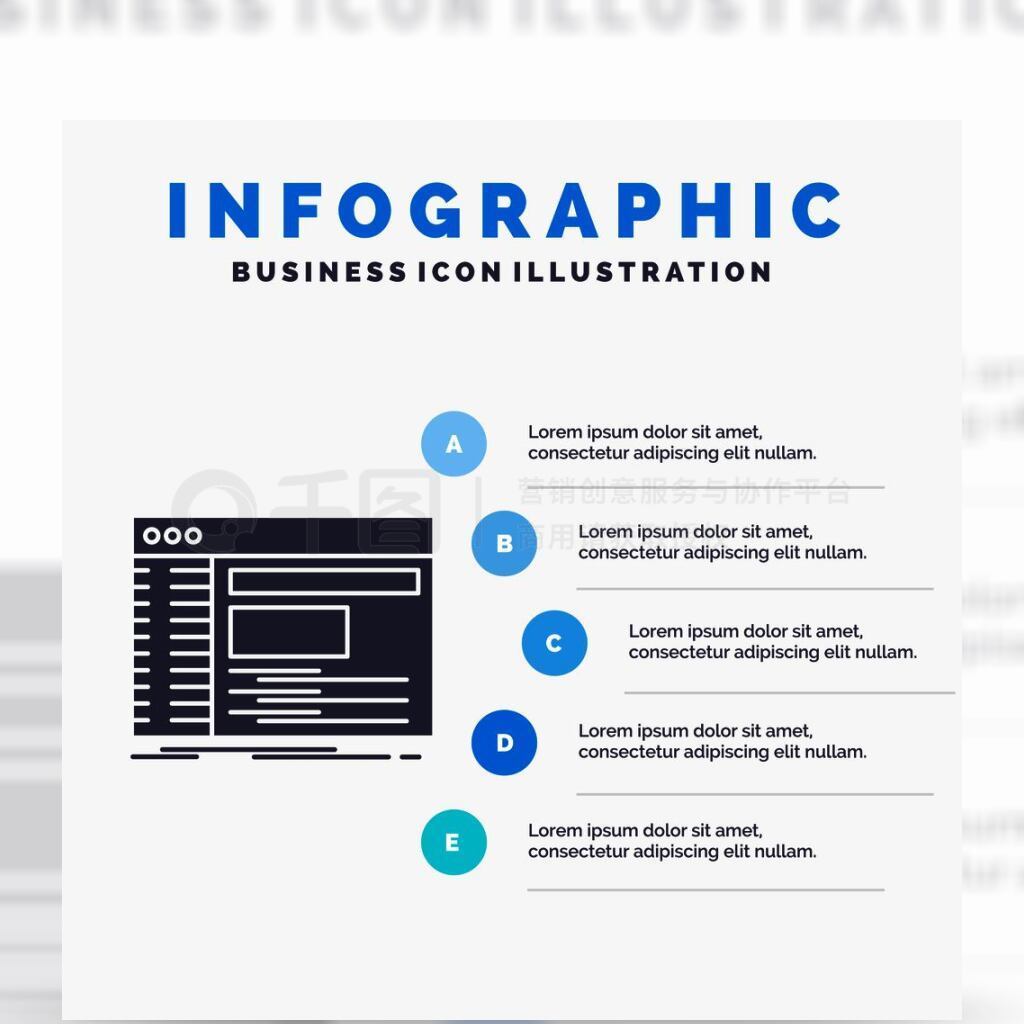 Ա̨壬Ŀ¼վʾĸϢͼģɫinfographicʽȾý֤GlyphɫȾýEPS10ժҪģ屳