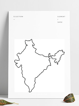 印度的轮廓简图图片