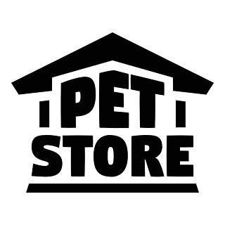 网络设计的传染媒介商标的简单的例证隔绝的宠物店的标志,简约的风格