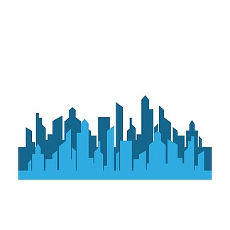 城市天际线，平面设计中的城市轮廓矢量图
