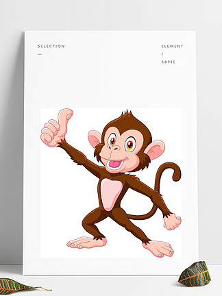 猴子竖大拇指表情包图片