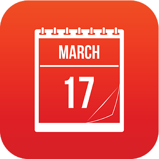 日历与在白色传染媒介例证任何设计隔绝的3月17日象数字式红色日期的