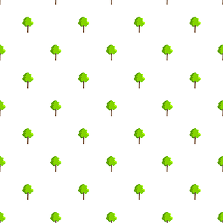 tree clipart 卡通簡單森林素材大樹剪貼畫綠色茂密森林卡通樹木素材