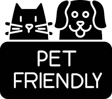 猫和狗的友好区域黑色标志符号图标小狗和小猫允许的区域家畜允许领地