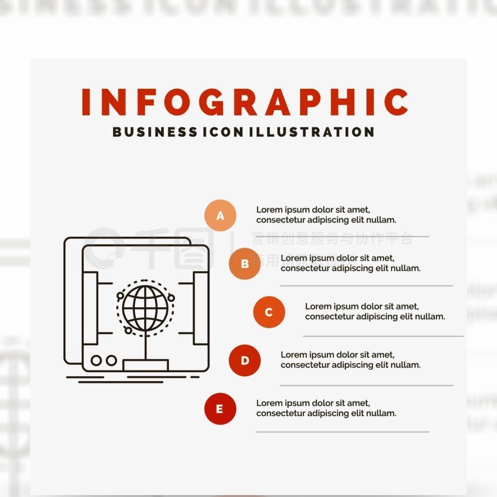 3dߴ磬ȫϢɨ裬ɨվʾĸͼģɫinfographicʽȾý֤ĻɫʸEPS10ģ屳