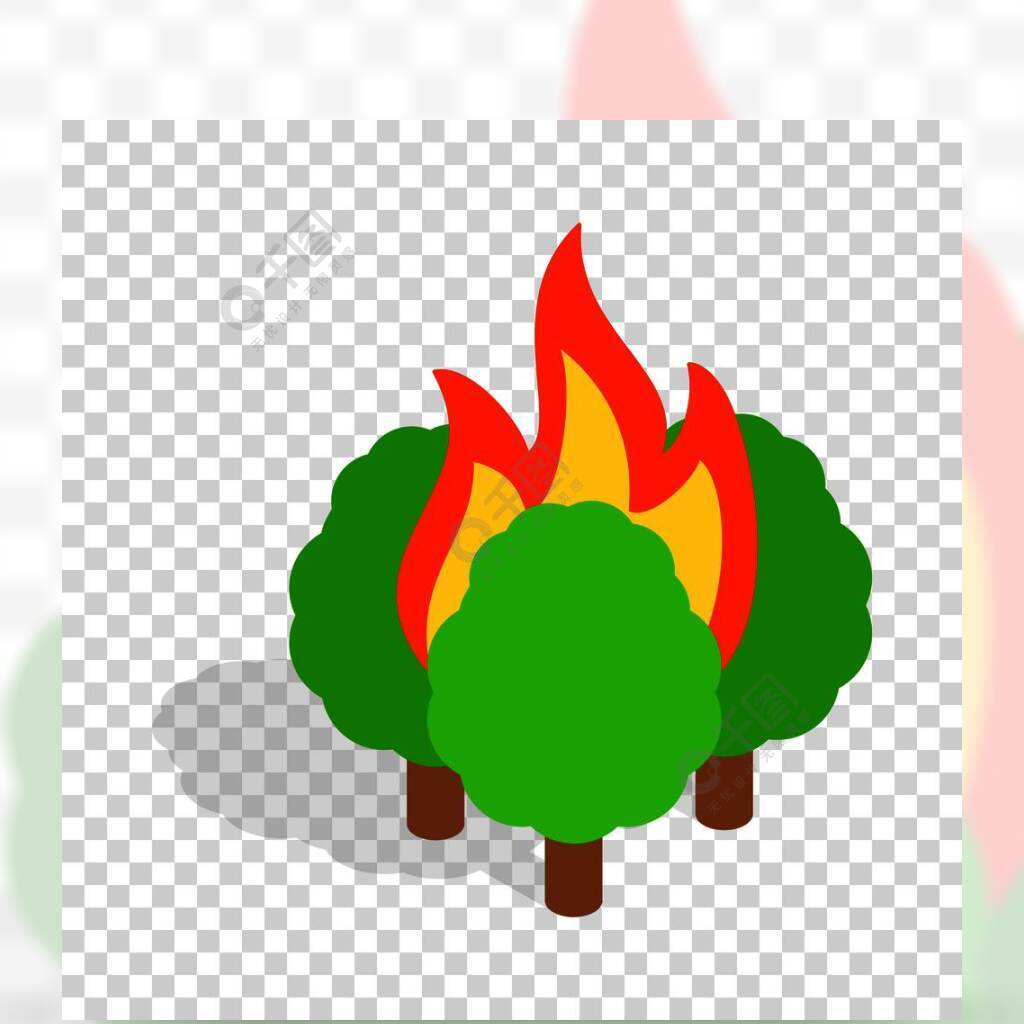 火烧树简笔画图片
